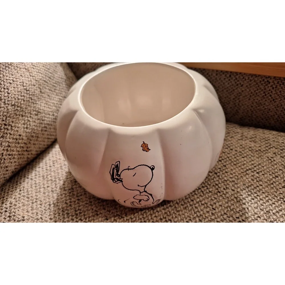 PEANUTS‎ Halloween Serve Candy Bowl Snoopy And Woodstock 9 By 4.5 Inch.